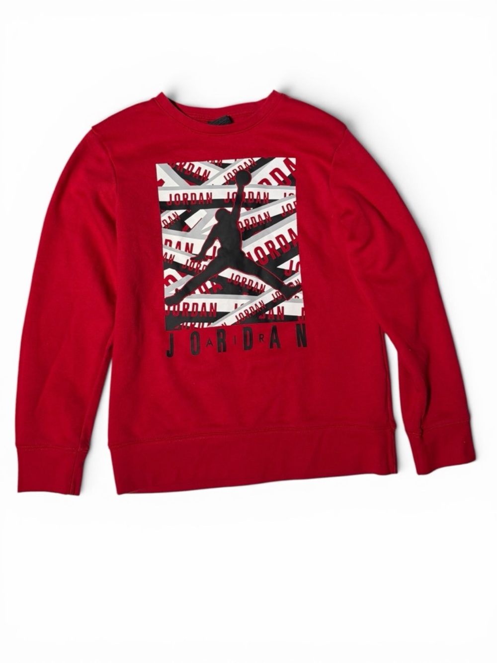 Jordan Red Graphic Jumpman Crewneck Sweatshirt